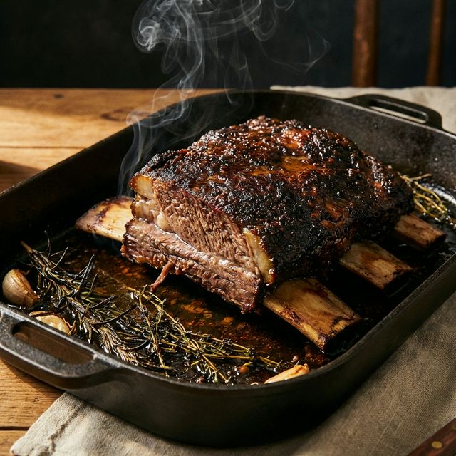 Costela Bovina Assada Desmanchando